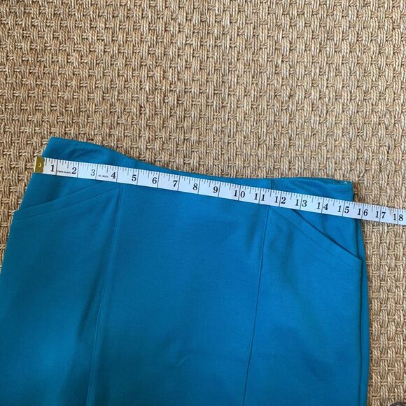 CAbi Bright Teal Segourney Pencil Skirt w/ Pockets Size 4 EUC - Picture 4 of 5